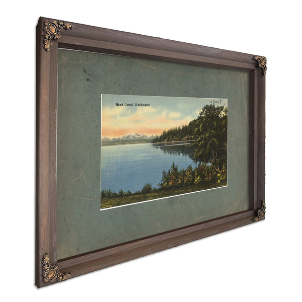 Hood Canal Washington, Bourbon frame — vintage framed wall art by Bella Frye