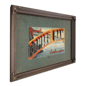 Grand Coulee Dam Washington, Bourbon frame — vintage framed wall art by Bella Frye