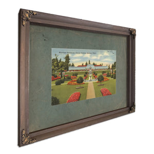 Municipal Greenhouse Duncan Gardens Spokane Wash, Bourbon frame — vintage framed wall art by Bella Frye