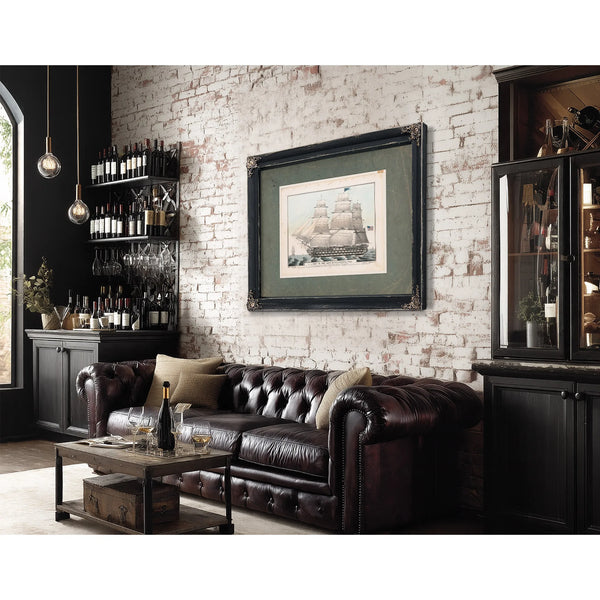 US. Ship of the Line Pennsylvania 140 Guns  Currier Lithograph — Framed Wall Art Room View | Bella Frye
