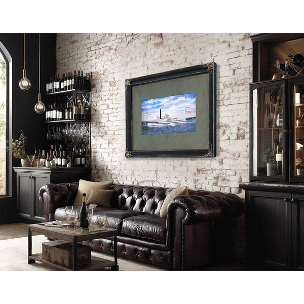 Steamboat Shady Side Hudson River Sidewheel Passenger Steamer — Framed Wall Art Room View | Bella Frye