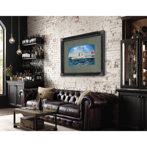 Steamboat Reindeer Hudson River Side Wheel Passenger Steamer — Framed Wall Art Room View | Bella Frye