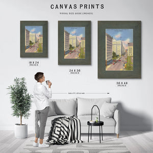 Looking North On Fifth Ave From Taylor St Portland Oregon — vintage wall art by Bella Frye