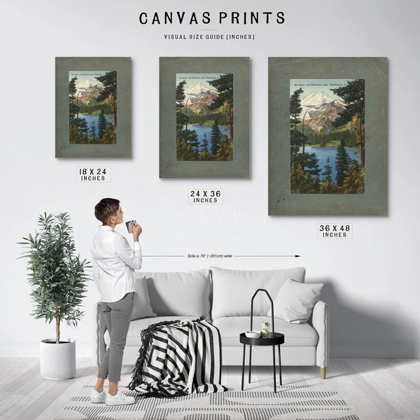 Mt Baker And Reflection Lake Washington — vintage wall art by Bella Frye