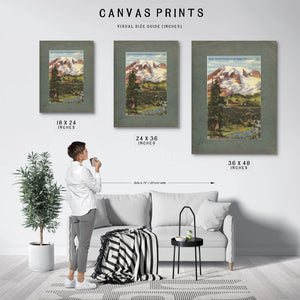 Rainier National Park Inn And Mt Rainier Washington — vintage wall art by Bella Frye