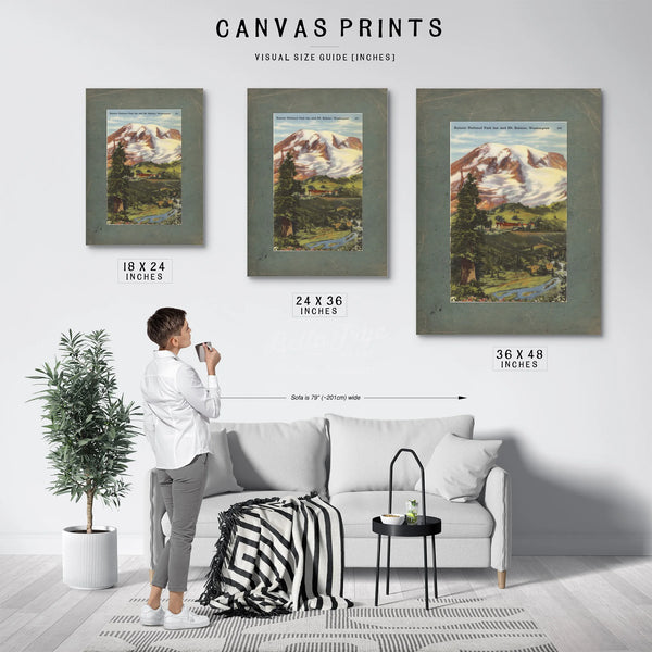 Rainier National Park Inn And Mt Rainier Washington — vintage wall art by Bella Frye