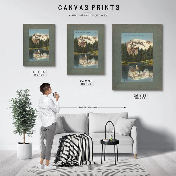 Fairy Lake And Mt Rainier Washington — vintage wall art by Bella Frye