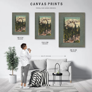 Mt Rainier And Paradise Highway Washington — vintage wall art by Bella Frye