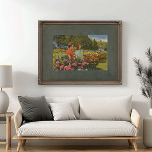 Two Models In Rose Test Gardens Washington Park Portland Oregon — vintage wall art by Bella Frye