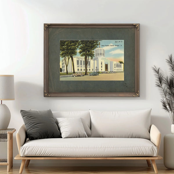 State Capitol Salem Oregon'1 — vintage wall art by Bella Frye