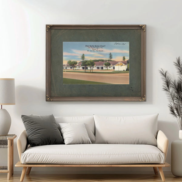 Pilot Butte Motor Court — vintage wall art by Bella Frye