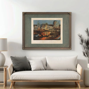 The Splendid Naval Triumph on the Mississippi April 24th 1862 Destruction of — Framed Wall Art Room View | Bella Frye