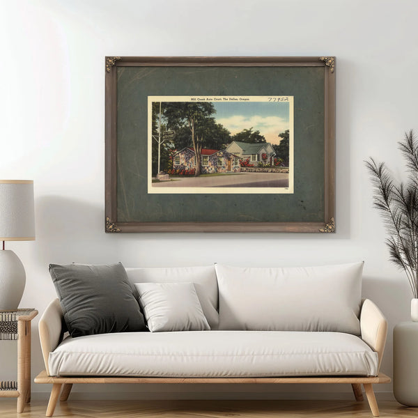 Mill Creek Auto Court The Dalles Oregon — vintage wall art by Bella Frye