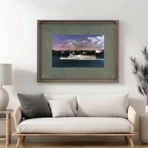 Steamboat Jesse Hoyt on the Hudson River — Framed Wall Art Room View | Bella Frye