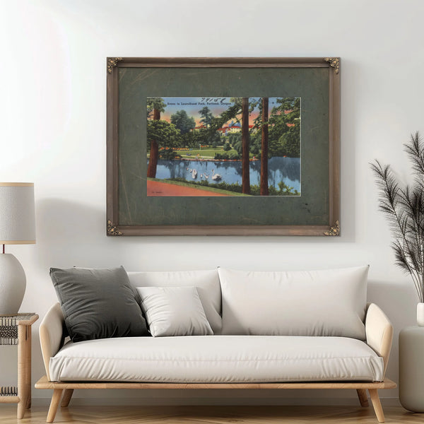 Scene In Laurelhurst Park Portland Oregon — vintage wall art by Bella Frye