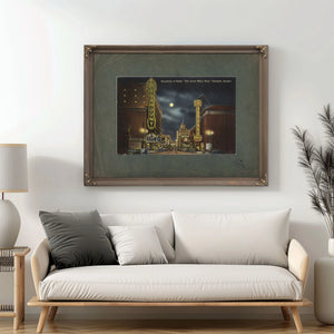 Broadway At Night 'The Great White Way' Portland Oregon — vintage wall art by Bella Frye