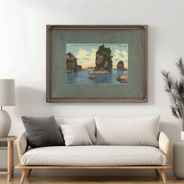 A Sheltered Cove Amid The Wave Worn Rock Of Cape Flattery Washington — vintage wall art by Bella Frye