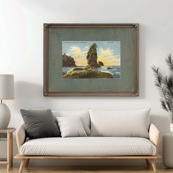 The Old Man Of Cape Flattery Washington'1 — vintage wall art by Bella Frye