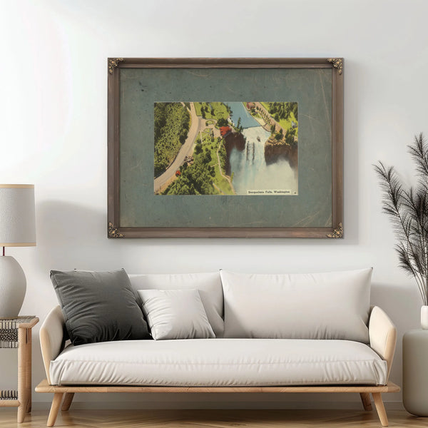 Snoqualmie Falls Washington — vintage wall art by Bella Frye
