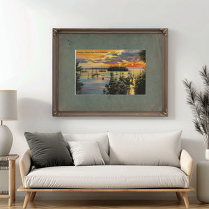 Moorage At Sunset Puget Sound Washington — vintage wall art by Bella Frye