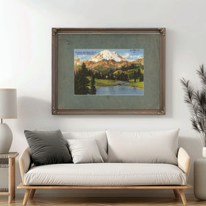 Mt Rainier From Tipsoo Lake At Chinook Pass Washington — vintage wall art by Bella Frye