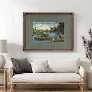 Scenic Splendor On The Spokane River Looking East Near Spokane Wash — vintage wall art by Bella Frye