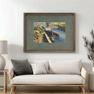 Canal Locks Second To Panama Seattle Washington — vintage wall art by Bella Frye