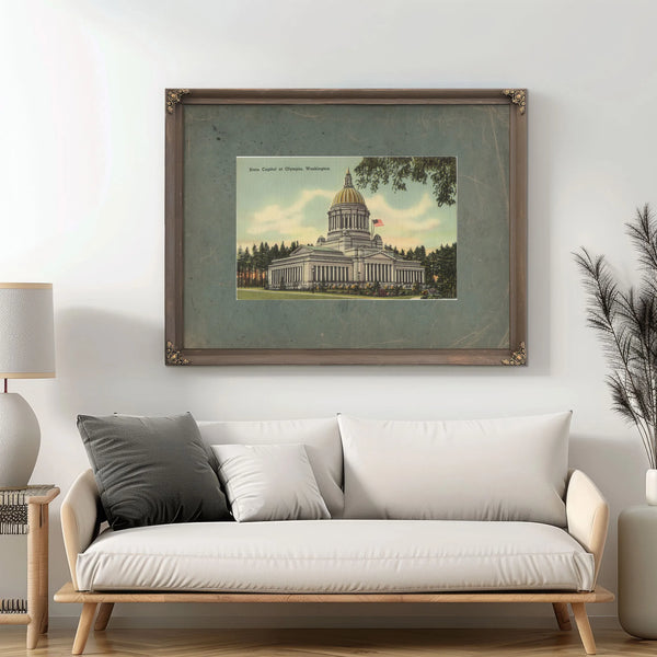 State Capitol At Olympia Washington — vintage wall art by Bella Frye
