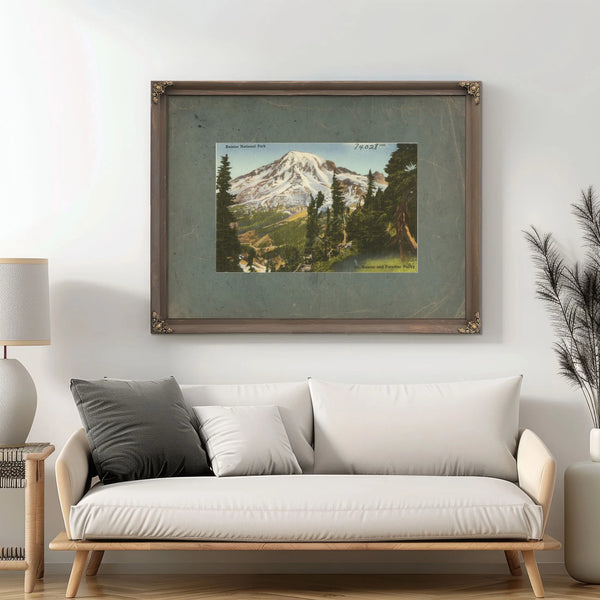 Rainier National Park Mt Rainier And Paradise Valley — vintage wall art by Bella Frye