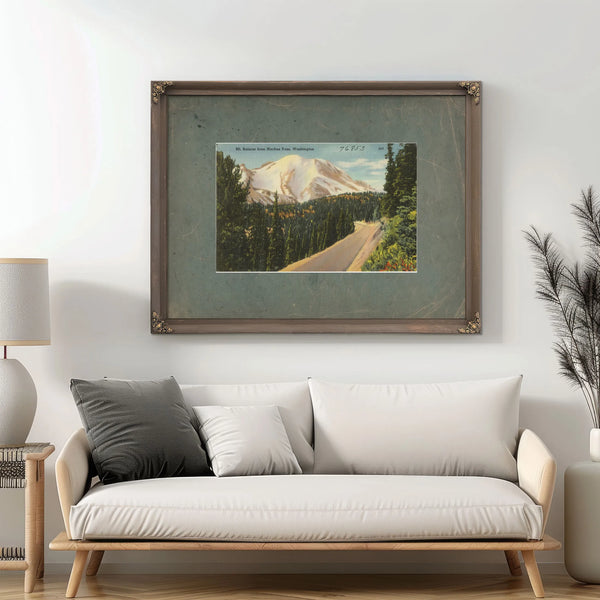 Mt Rainier From Naches Pass Washington — vintage wall art by Bella Frye