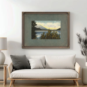 Mt St Helens Washingtonand Reflection From Spirit Lake — vintage wall art by Bella Frye