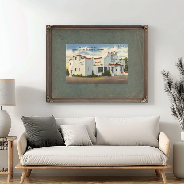 Cook's Spanish Inn Seattle Tacoma Highway Washington — vintage wall art by Bella Frye
