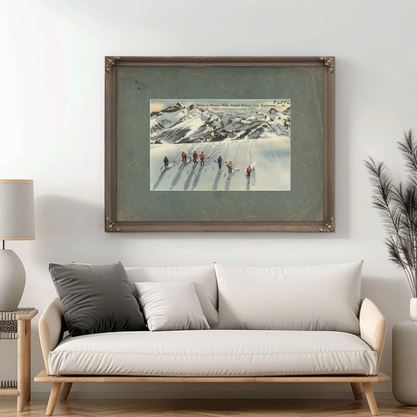 Skiing On Mazama Ridge Rainier National Park Washington — vintage wall art by Bella Frye