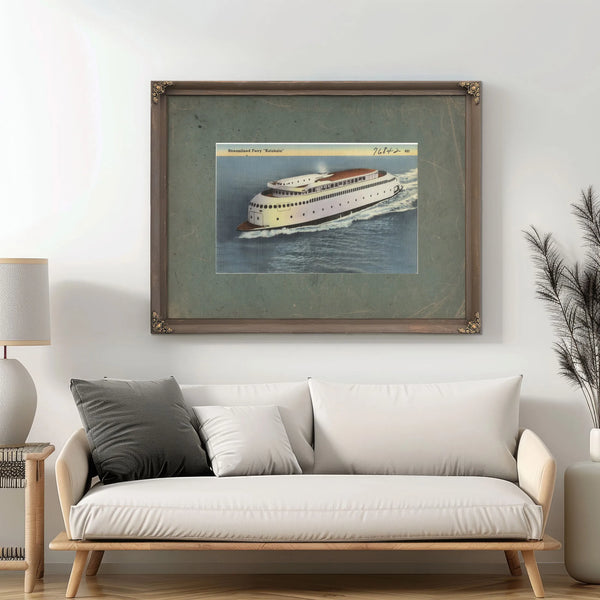 Streamlined Ferry 'Kalakala — vintage wall art by Bella Frye