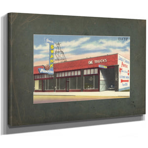 Jack Swank Pontiac, canvas wrap — vintage framed wall art by Bella Frye
