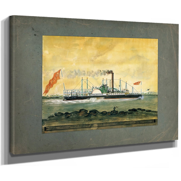 Steamboat Lexington The Fastest Boat That Ever Sailed — Stretched Canvas Print | Bella Frye