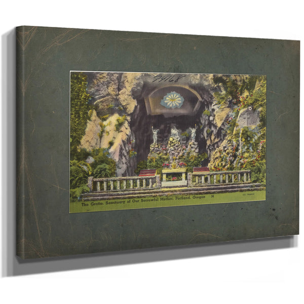 The Grotto Sanctuary Of Our Sorrowful Mother Portland Oregon'1, canvas wrap — vintage framed wall art by Bella Frye