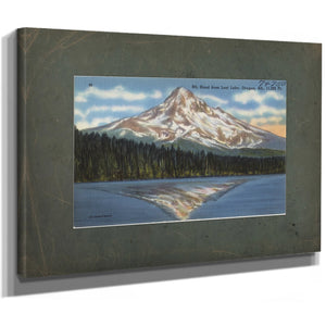 Mt Hood From Lost Lake Oregon Alt 11225 Ft'1, canvas wrap — vintage framed wall art by Bella Frye