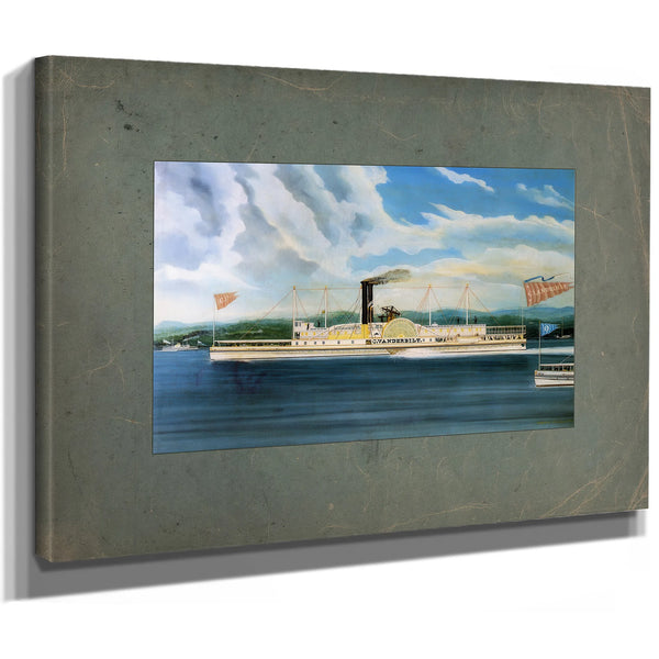 Steamboat C. Vanderbilt on the Hudson River — Stretched Canvas Print | Bella Frye