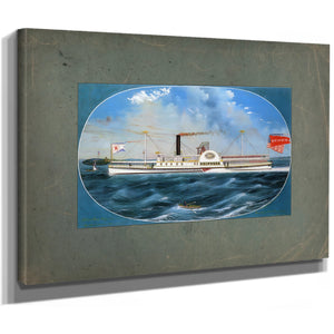Steamboat Reindeer Hudson River Side Wheel Passenger Steamer — Stretched Canvas Print | Bella Frye