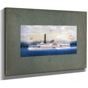 Steamboat Harlem on the Hudson River — Stretched Canvas Print | Bella Frye