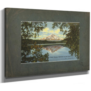 Mt Hood Oregon Reflection In Lost Lake'2, canvas wrap — vintage framed wall art by Bella Frye