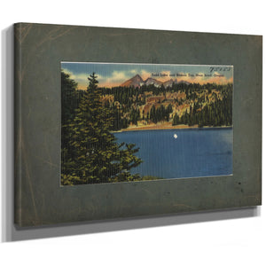 Todd Lake And Broken Top Near Bend Oregon, canvas wrap — vintage framed wall art by Bella Frye