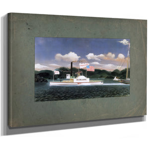 Steamboat Peter Crary on the Hudson River — Stretched Canvas Print | Bella Frye