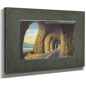 Mitchell's Point Tunnel Columbia River Highway Oregon, canvas wrap — vintage framed wall art by Bella Frye