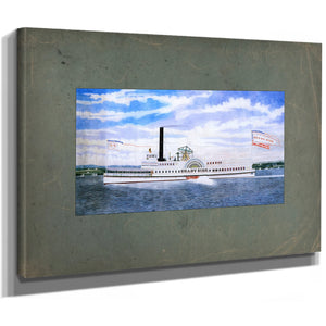 Steamboat Shady Side Hudson River Sidewheel Passenger Steamer — Stretched Canvas Print | Bella Frye