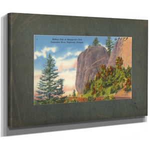 Bishop Cap At Shepperd's Dell Columbia River Highway Oregon B, canvas wrap — vintage framed wall art by Bella Frye