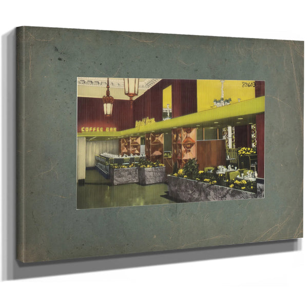 The Winthrop Hotel's Daffodil Room Tacoma Washington, canvas wrap — vintage framed wall art by Bella Frye