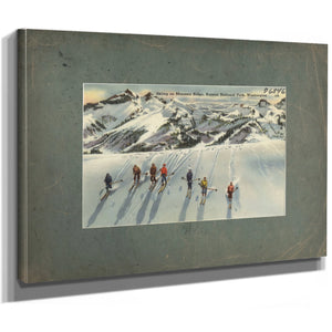 Skiing On Mazama Ridge Rainier National Park Washington, canvas wrap — vintage framed wall art by Bella Frye