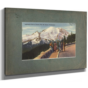Inspiration Point At Sunrise Park Mt Rainier Washington, canvas wrap — vintage framed wall art by Bella Frye